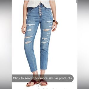 Free People Blossom Rigid Crop Skinny Jeans In Blue